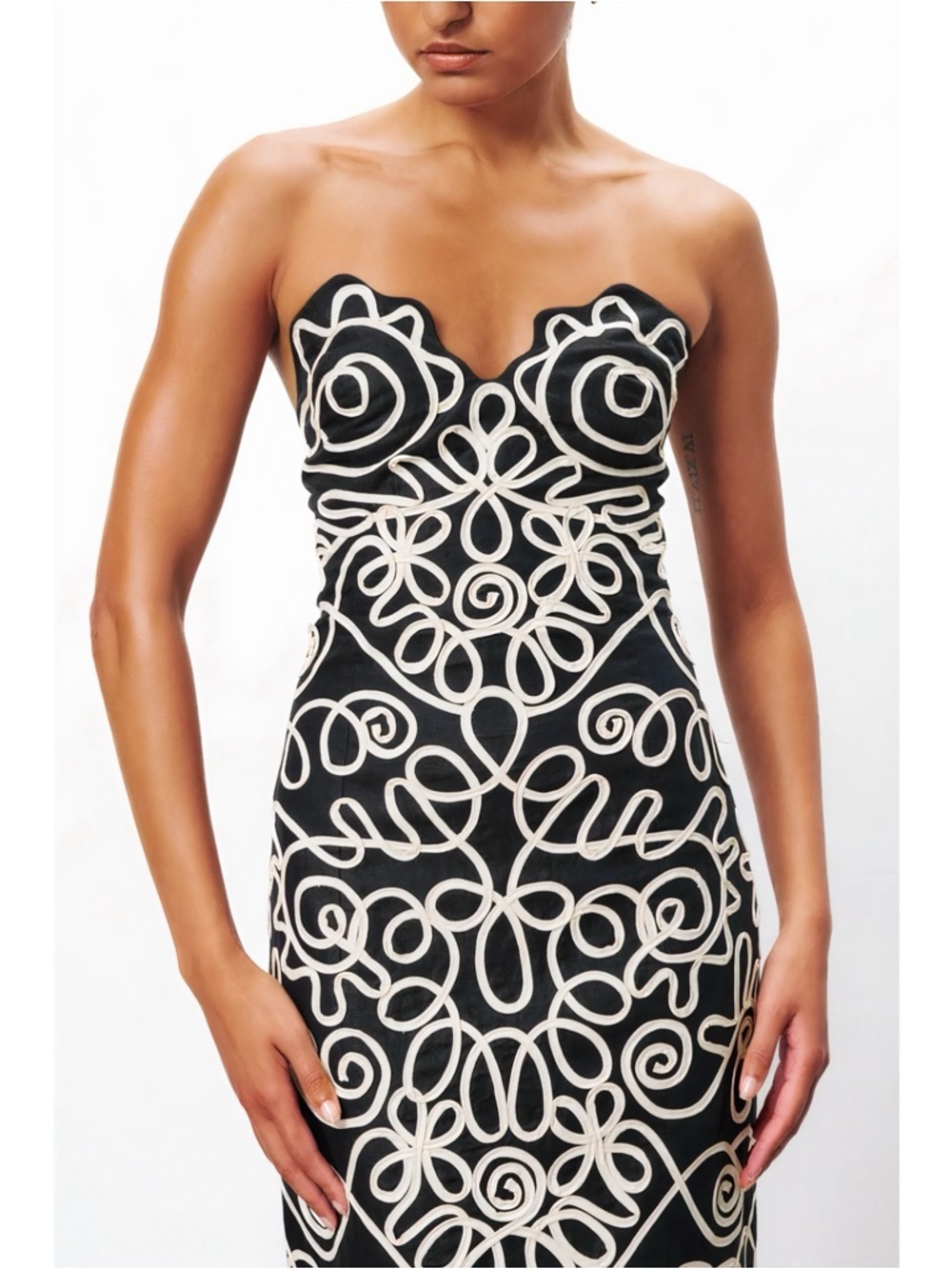 NWOT Mara Hoffman Midi Strapless Cotton-Blend Embroidered Stella Dress - Picture 4 of 7